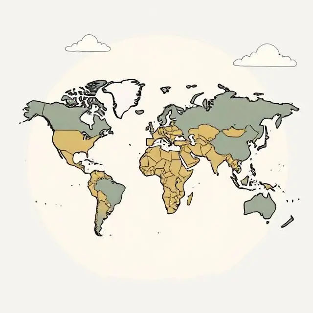 Stylized world map illustration