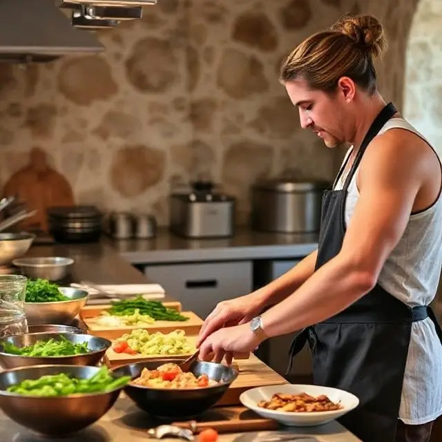 A local chef guiding a traveler in a private cooking class