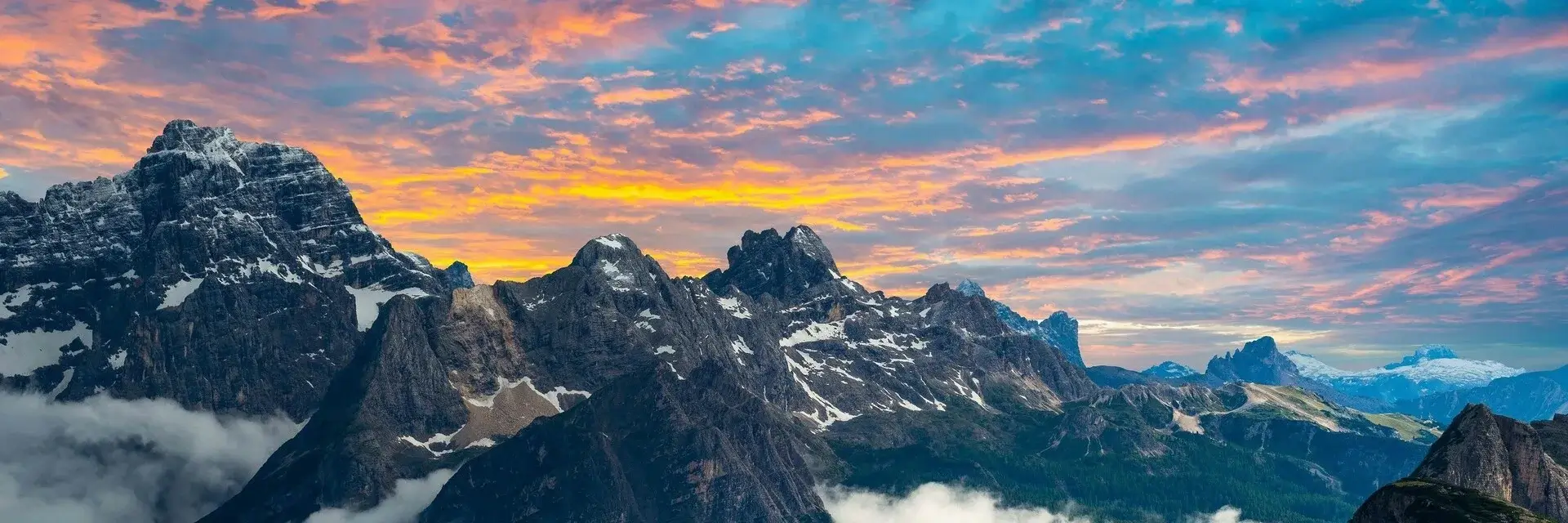 Majestic mountain landscape at sunrise