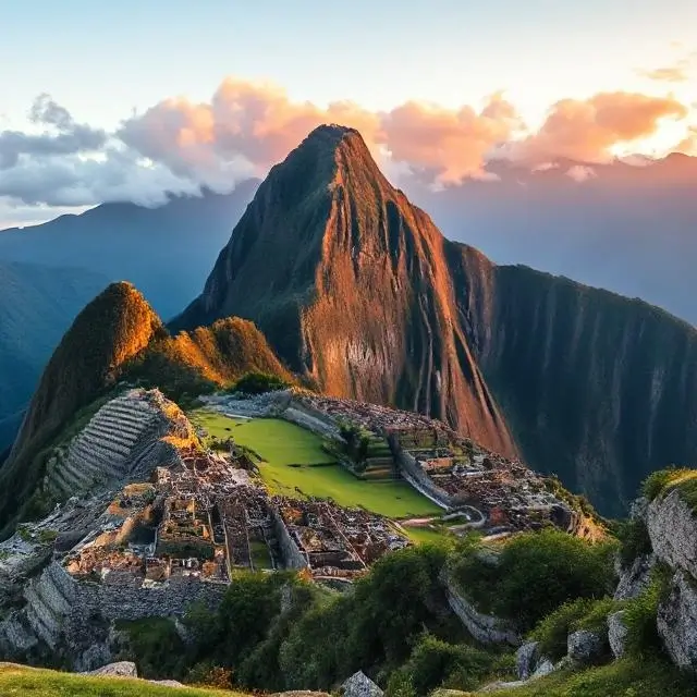Machu Picchu in Peru at sunrise